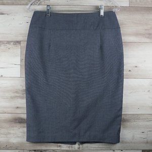 Mossimo* Women's‎ Fully Lined 1/4 Backside Zipper 6" Slit Midi Skirt~ Size 8